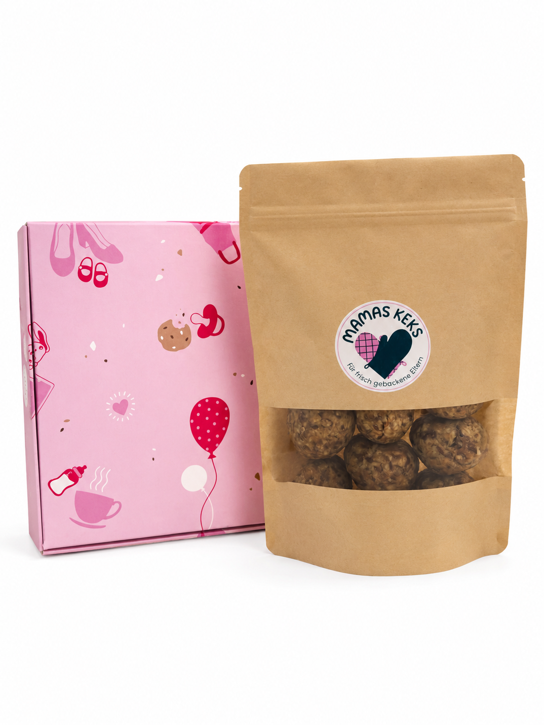 mamasKEKS Energiekekse in Geschenkverpackung rosa 400 g - inkl. Versandkosten
