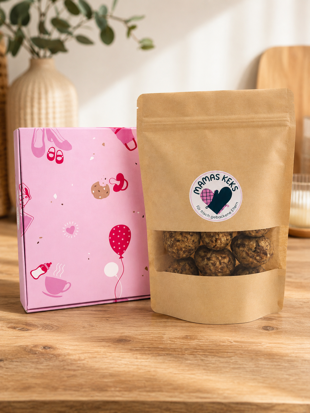 mamasKEKS Energiekekse in Geschenkverpackung rosa 400 g - inkl. Versandkosten